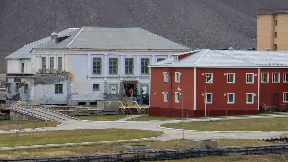 Houses in abandoned village Pyramiden