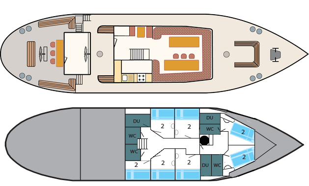 plan of sailing ship Meander