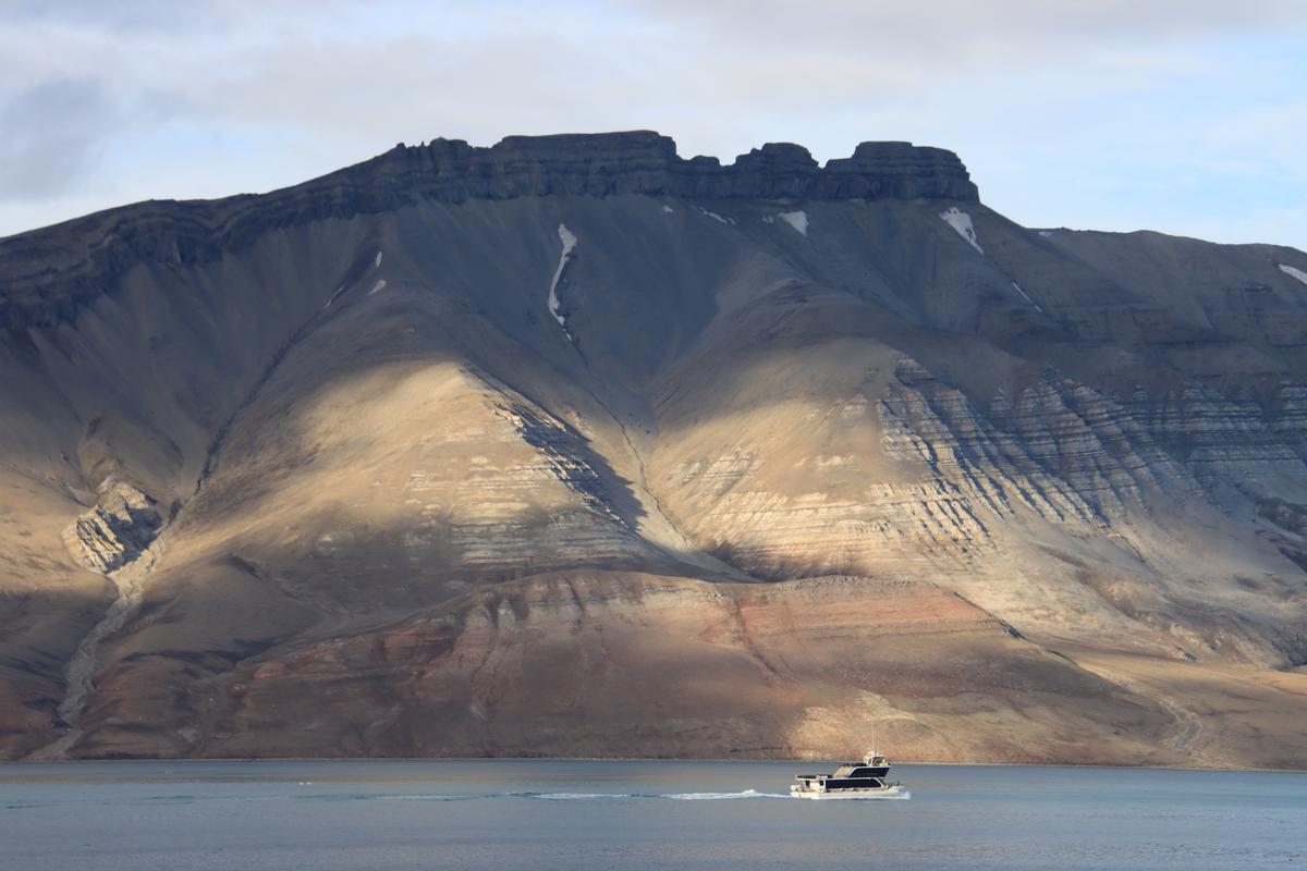 Ship cruise on Svalbard